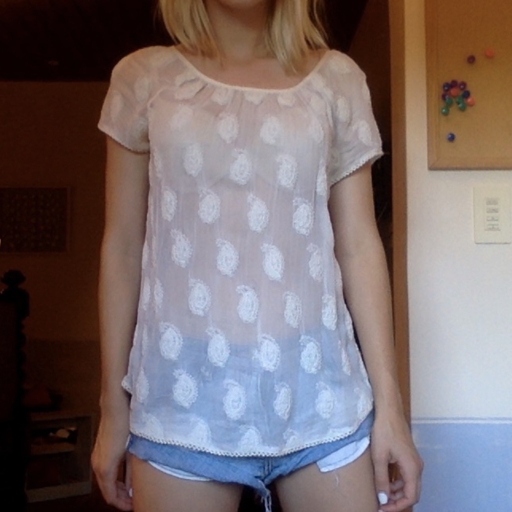 Sheer paisley shirt